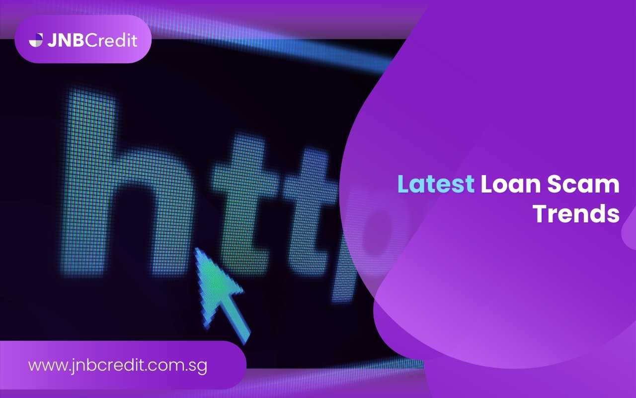 Internet browser URL bar representing latest loan scam trends and online fake moneylender scams in Singapore