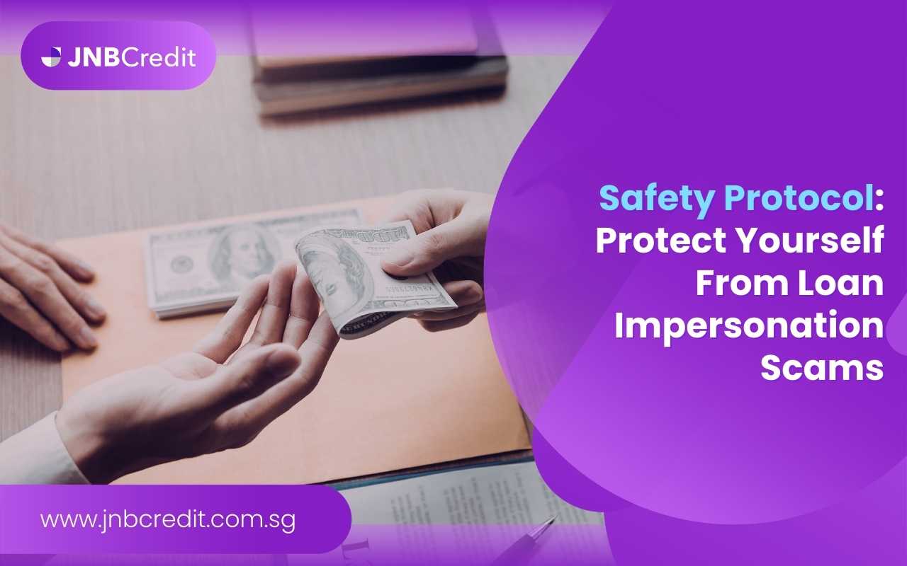 Person handing money representing loan impersonation scams and safety protocols to avoid fake moneylenders in Singapore